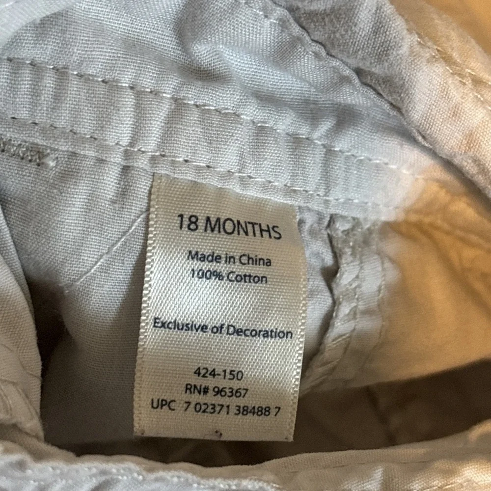 Oshkosh‎ B'gosh Baby Size 18 Months Shortalls Overalls Embroidered Blue Whales